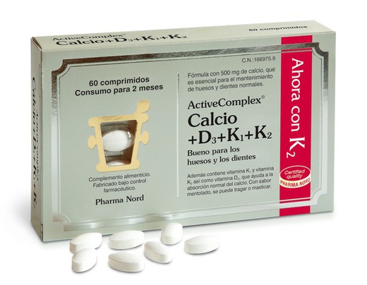 Pharma Nord Activecomplex calcio + D3 + k 60 comprimidos. Precio hasta fin de existencias