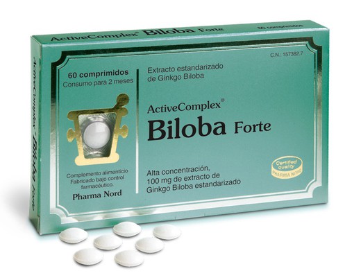 Pharma Nord Ginkgo Biloba Forte 60 comprimidos . Active complex.
