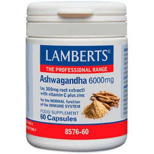 Ashwagandha 6000 mg 60 cápsulas Lamberts