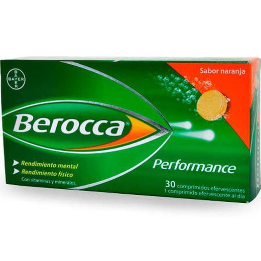 Berocca Performance 30 comprimidos efervescente Sabor Naranja