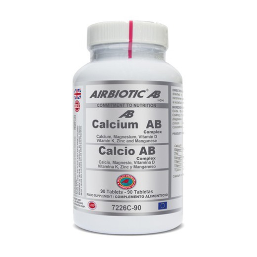 CALCIO AB COMPLEX (Calcio, Magnesio,Vit. D,Vit. K, Zinc y Manganeso) 90 tabletas