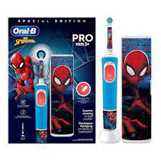 Cepillo Electrico Infantil Oral B  PRO kids + 3 años Spiderman