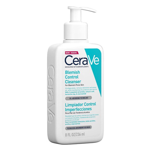 CeraVe Cleanser Control pele com tendência acneica