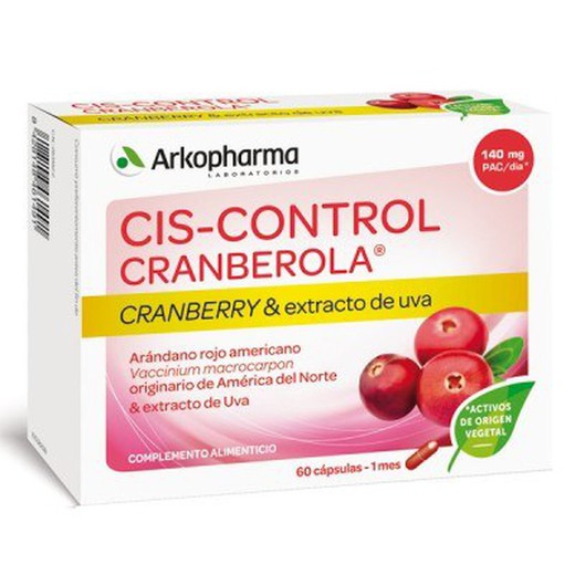 Cis-controle Cranberola 60 cápsulas Arkopharma-Mirtilo-