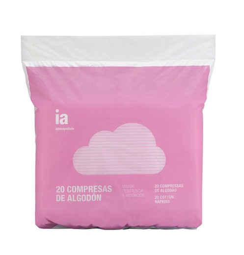 Compresses de coton Interapothek 20 unités