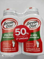 Devor-Olor Polvos Desodorantes  2x 100g duplo envase ahorro