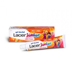 Gel dental Lacer Junior sabor morango 75 ml