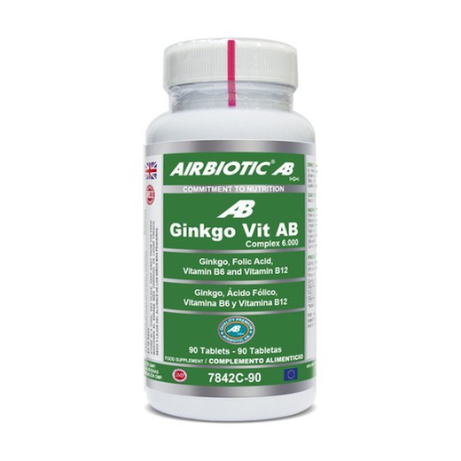 Airbiotic AB Gingk 6000  + vitaminas A y B 90 cápsulas
