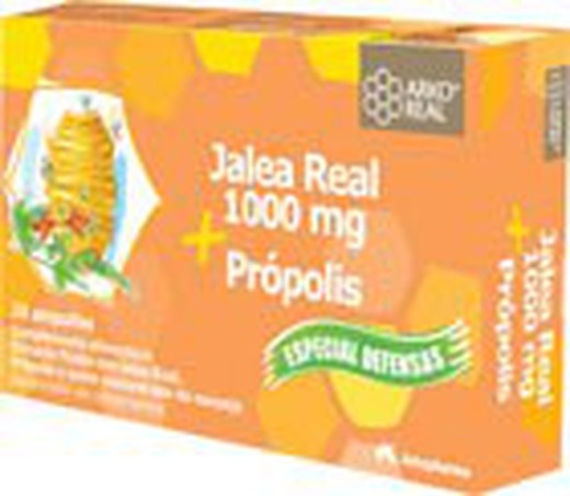 Jalea Real 1000 mg + Propolis 20 ampollas