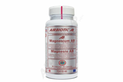 Magnésium AB 150 mg Airbiotic (sous forme de bisglycinate - augmentation de l'absorption) 60 Caps