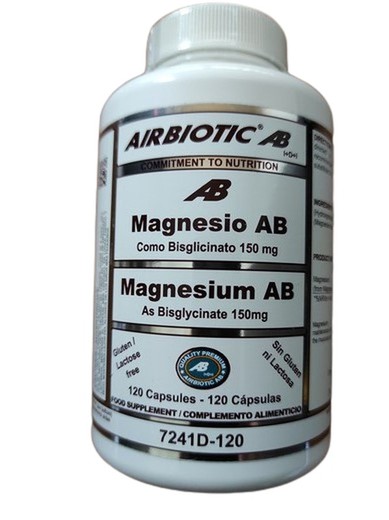 Magnesio bisglicinato 150 mg 120 capsulas Airbiotic