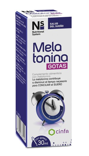 Melatonina NS 30 ml gotas com conta-gotas