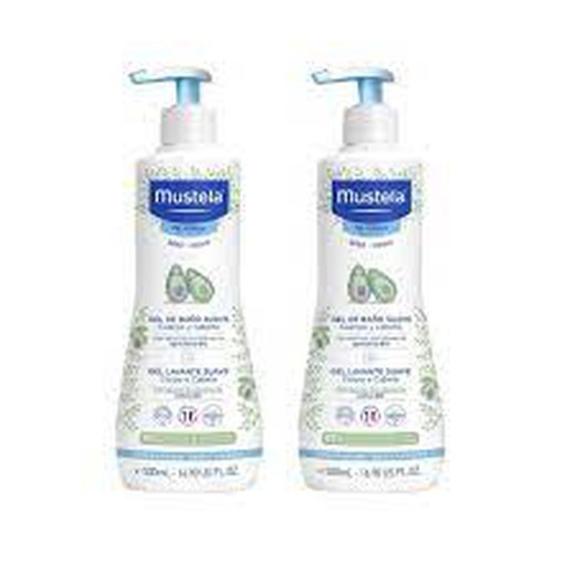 Mustela Gel de Lavagem Corporal e Cabelo embalagem dupla 2 x 500 ml