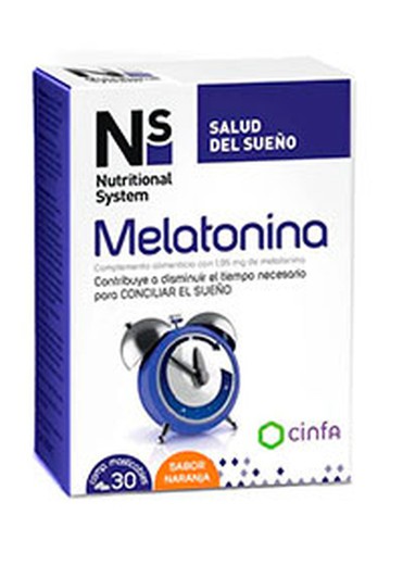 Ns melatonina 30 comprimidos mastigáveis laranja