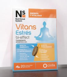 NS Vitans Estrés bi-effect 20 comprimidos. Con Rhodiola y Eleuterococo