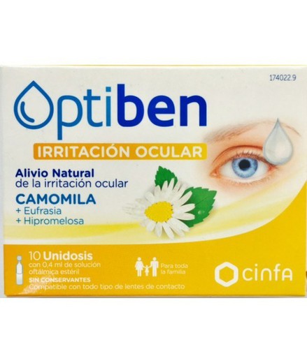 Optiben Irritación Ocular 10 ampollas monodosis