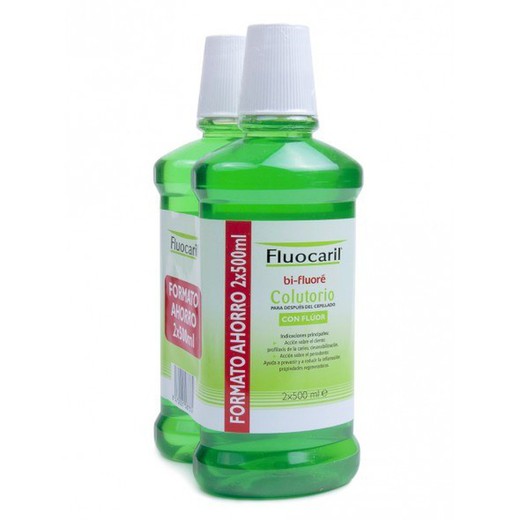 Pack 2 Fluocaril Bi Fluoré Rince-bouche Saving Format 2x500ml