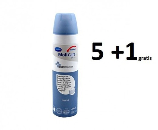 Pack 5 + 1 gratis Molicare Clean Escuma Netejadora Adults