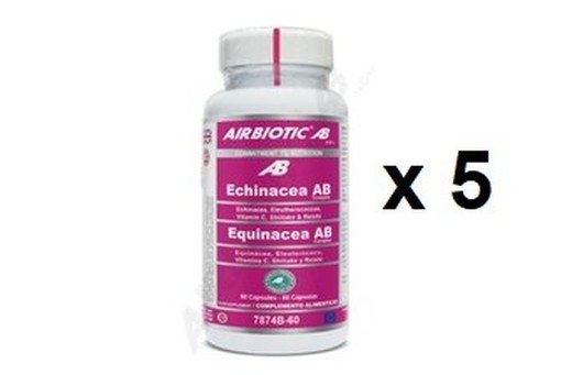Pack 5  Airbiotic echinacea complex 60 cápsulas- Portes gratis-