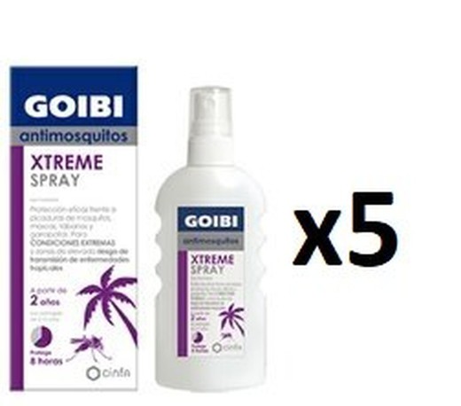 Pack de 5 unités Goibi Xtrem Repellent Spray Anti-Mosquito Lotion Tropical
