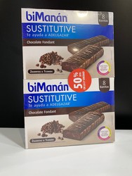 Pack  Bimanan Sustitutive Chocolate Fondant 8 + 8  Barritas