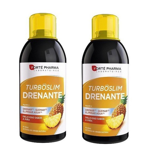 Turboslim drenante piña pack ahorro 500 ml + 500 ml