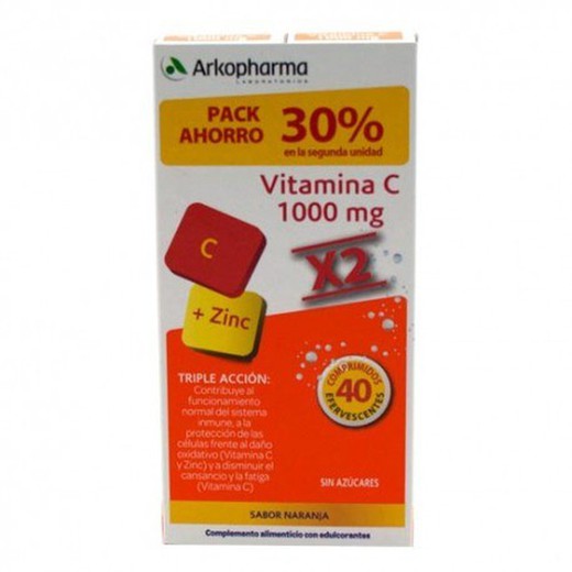 Vitamina C 1000 mg  40 comp efervescentes arkopharma