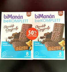 Pack Bimanan BeKomplett Barritas De Chocolate crujiente  8 + 8
