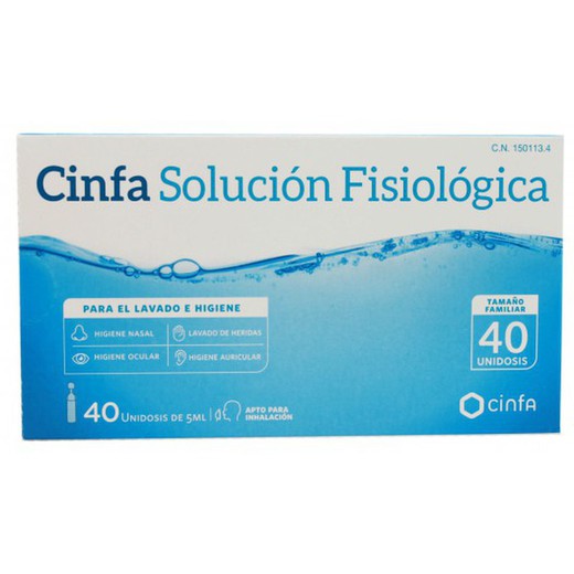 Solution physiologique cinfa 40 dose unitaire