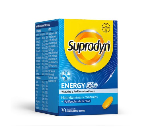 Supradyn energy 50+  30 comprimidos