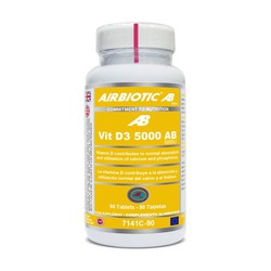 Vitamina D3 5000 ui 90 tabletas Airbiotic AB.