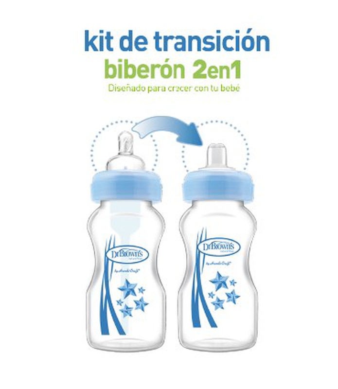 Biberon Dr Brown's 2 en 1 Transicion Bottle kit-AGOTADO- — Farmacia  Castellanos