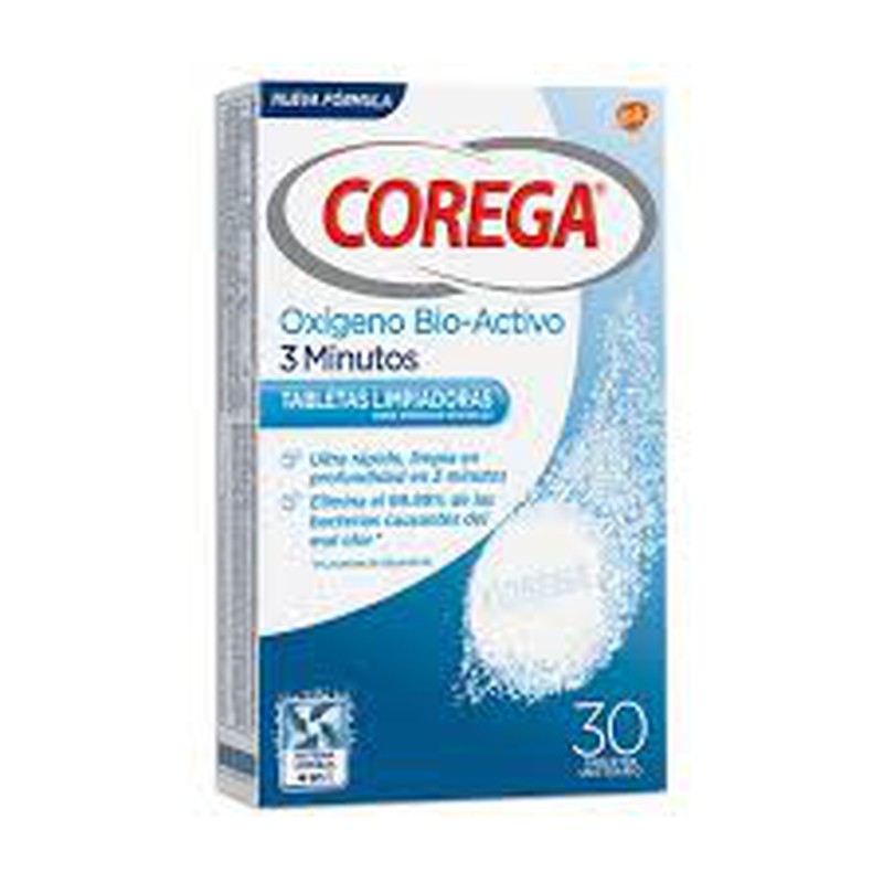 Corega Denture Cleaning Tablets 30 comprimés