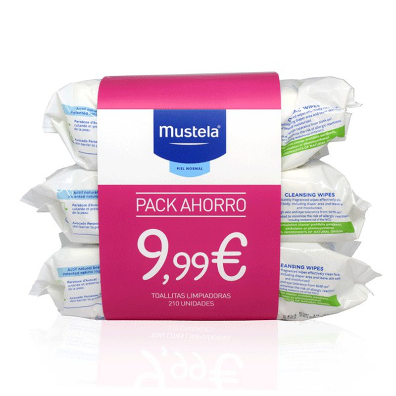 Pack Ahorro Toallitas Mustela 3 x 70 unidades- Precio Especial — Farmacia  Castellanos