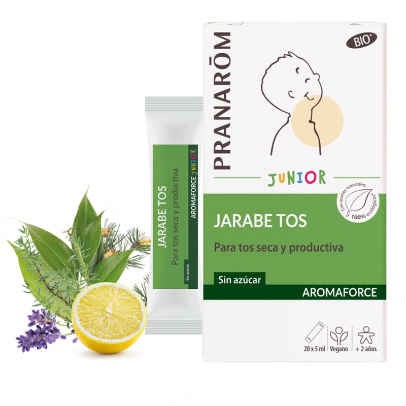 Pranarom Junior Jarabe para la tos 20 sobres de 5 ml. Aromaforce — Farmacia  Castellanos